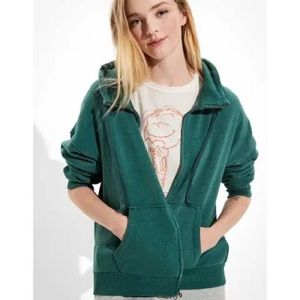 AE Fleece Oversized Zip-Up Hoodie
